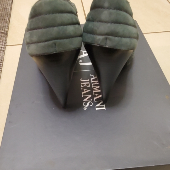 Armani Jeans Platform Ankle Boot Heels - Picture 4 of 10